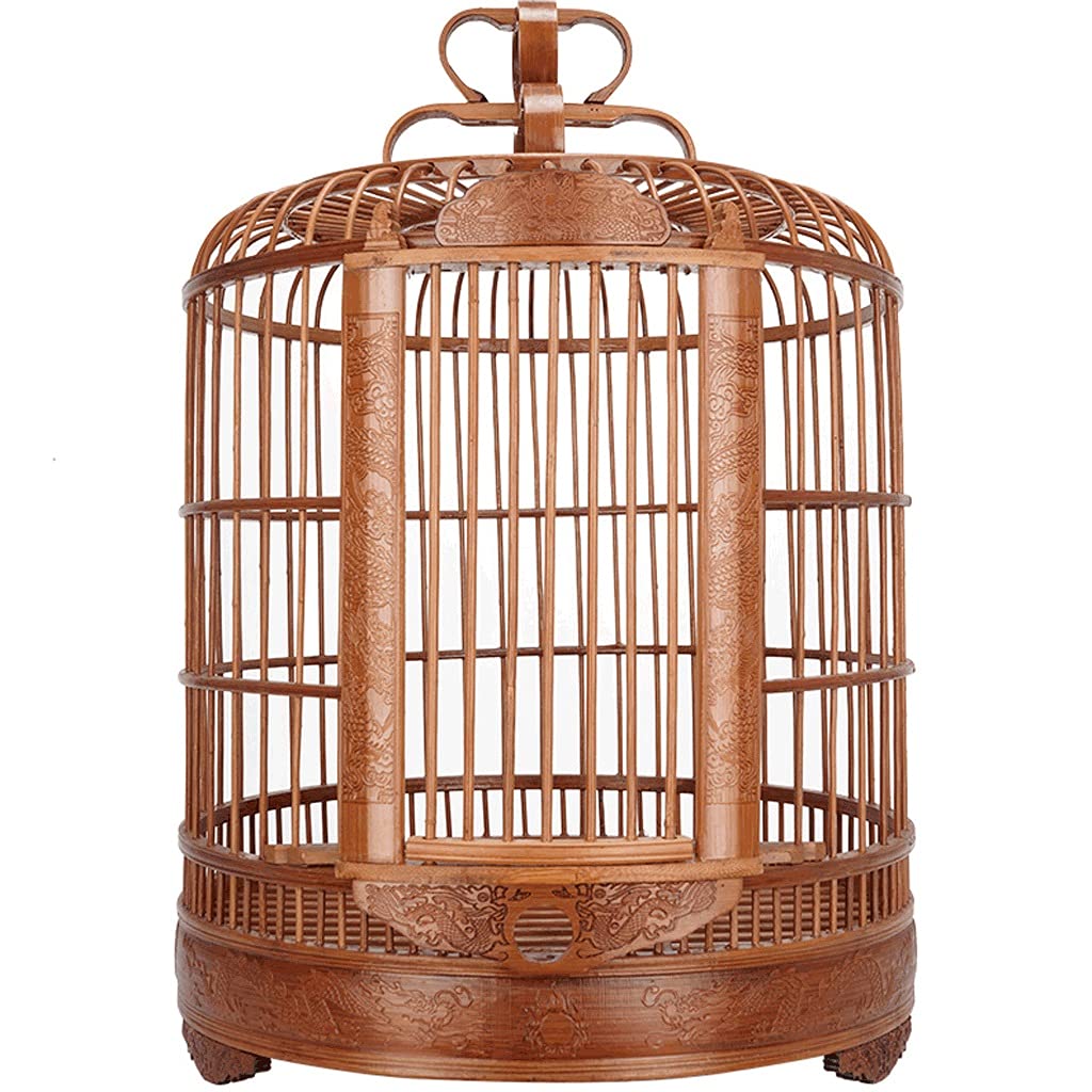Amazon.co.jp: 鳥かご ローリングスタンド、竹の鳥の飛行ケージ
